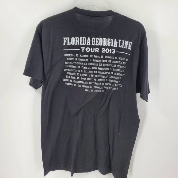 FLORIDA GEORGIA-LINE Men XL Black graphic T-Shirt - Picture 2 of 3